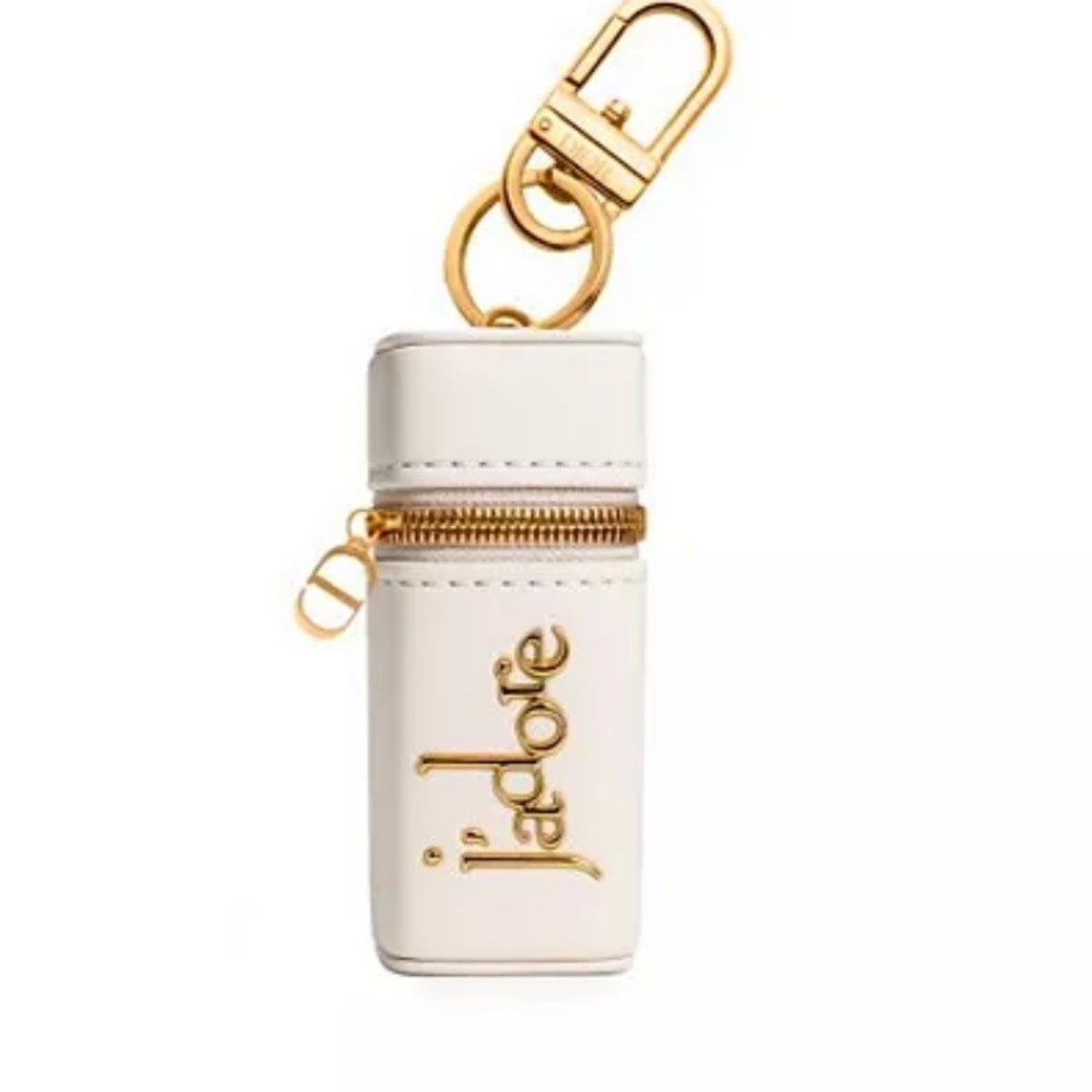 Dior J'adore White Leather Key Charm / Case